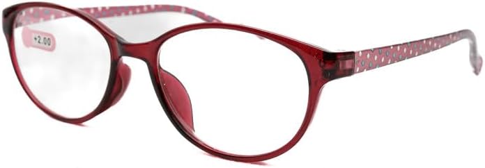 Daiso Wellington Pindot Reading Glasses - Plus 2.0 - Red - Image 2